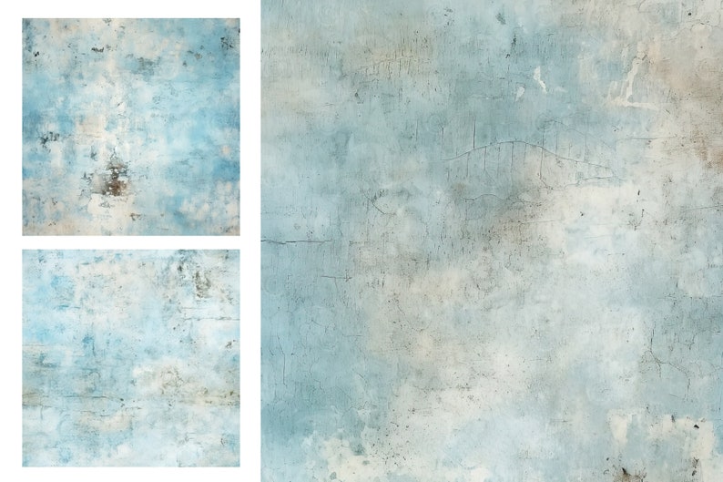Baby Blue Grunge Textures, Seamless Rustic Digital Paper (digital ...
