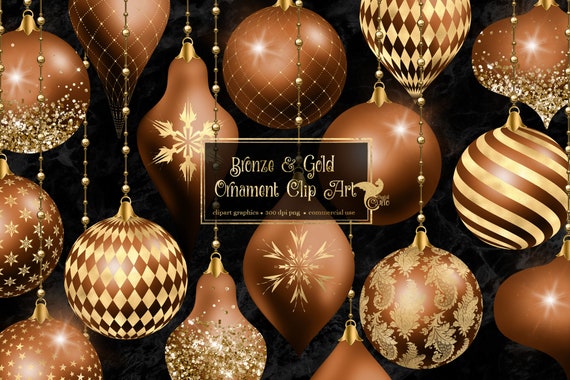 Bronze christmas balls discount