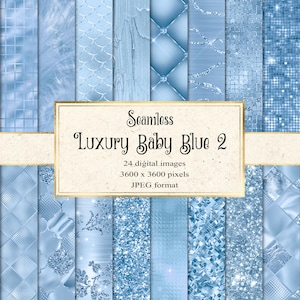Luxury Baby Blue Digital Paper 2, texturas de lentejuelas y brillo con lámina azul, papel de álbum de recortes imprimible sin costuras