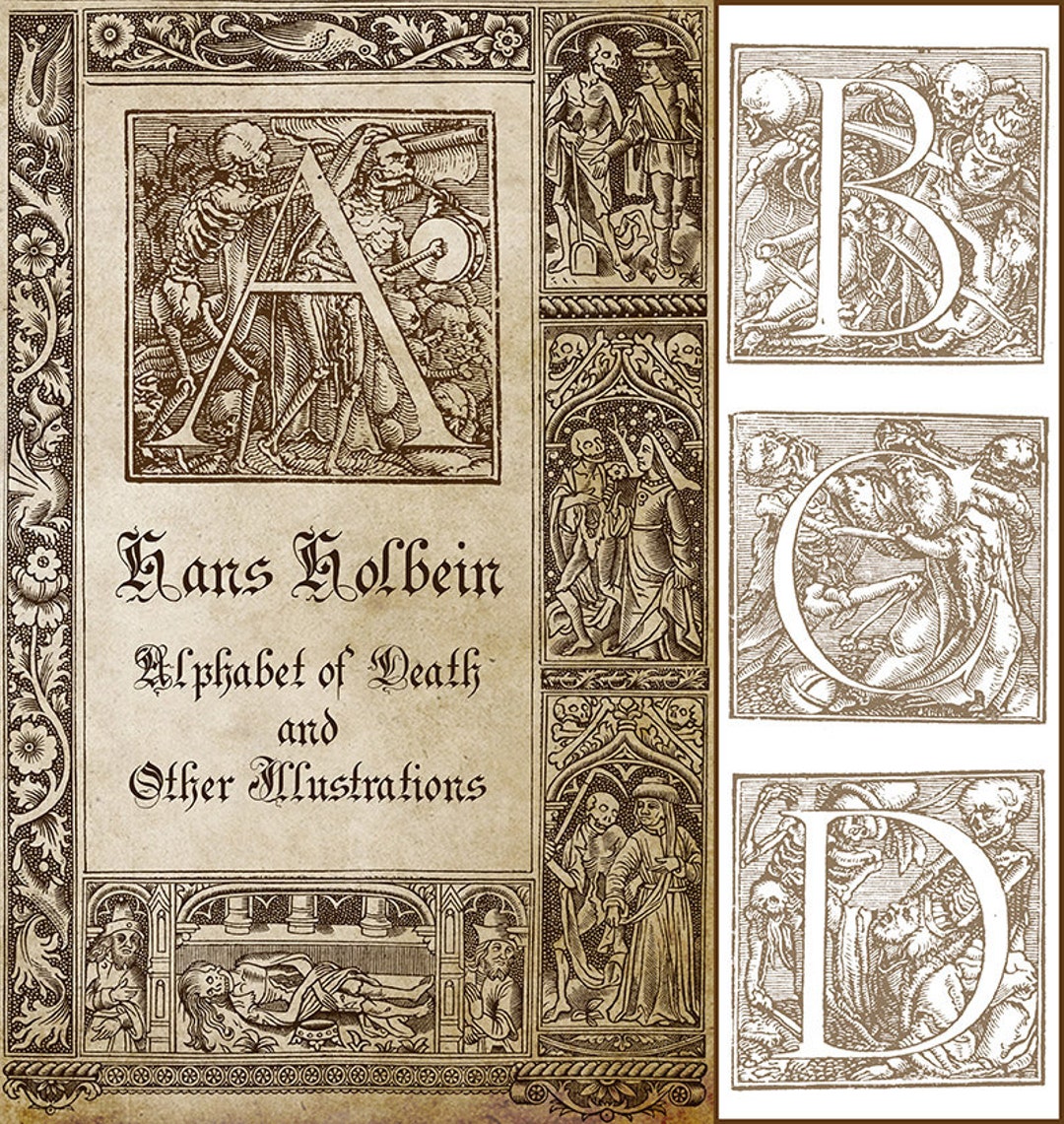 Antique Illustrations of Death by Hans Holbein, Dance of Death