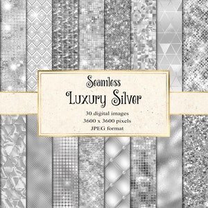 Silver Glitter Seamless Background Texture — drypdesigns