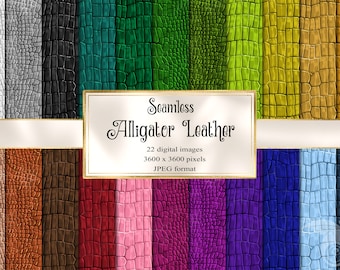 Alligator Leather Digital Paper - Faux Luxury seamless backgrounds instant download for commercial use