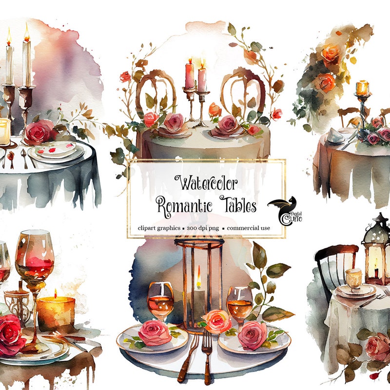 Valentine Dinner Clipart - Etsy