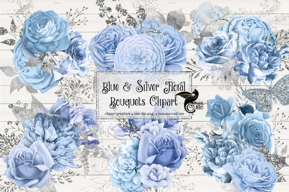 Withu Fotohintergrund Babyparty - Aquarell Blaue Blumen, 240x180 Cm, Vinyl, Für Jungen-Deko & Fotoshooting
