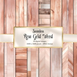 Rose Gold Wood Digital Paper, printable scrapbook paper, rustic wood textures, rose gold backgrounds, scrapbooking digital instant download