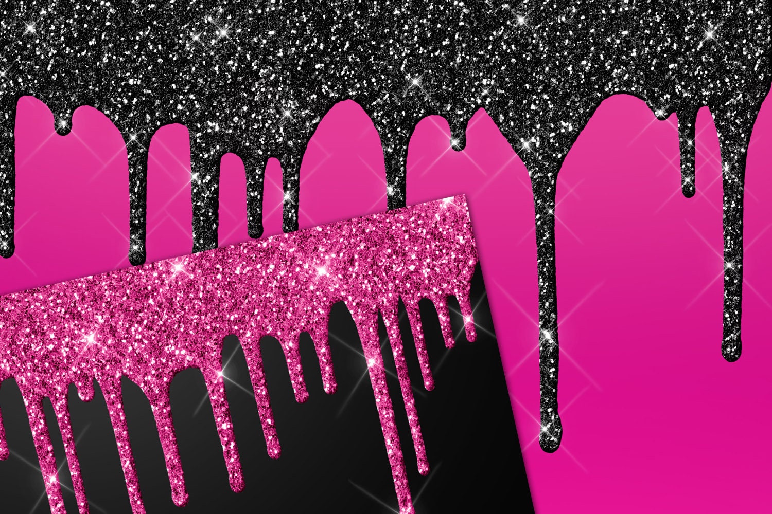 Black And Pink Glitter Background