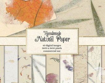 Handmade Natural Paper Textures, Mulberry Scrapbook Paper (Digital Download)
