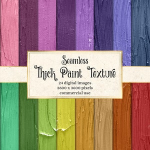 Texturas de pintura gruesas: fondos de pintura digital sin costuras, descarga instantánea para uso comercial