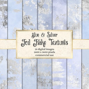 Blaue und silberne Foil Flake Texturen - druckbare Folienhintergründe und Texturen zum sofortigen Download zur kommerziellen Nutzung