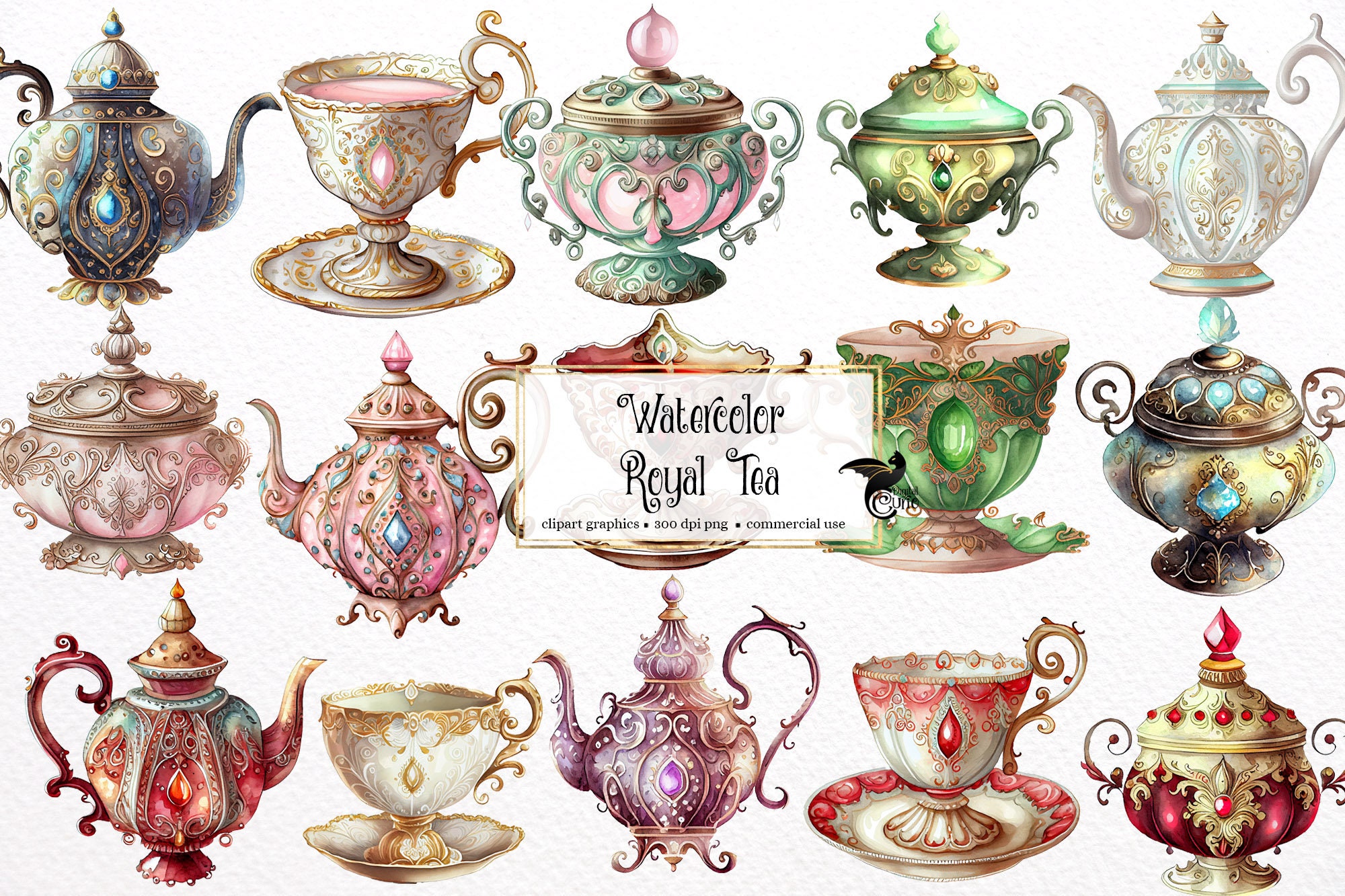 Fancy Teacup Clipart