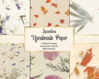Seamless Handmade Paper Textures, Mulberry Scrapbook Paper (Digital Download)
