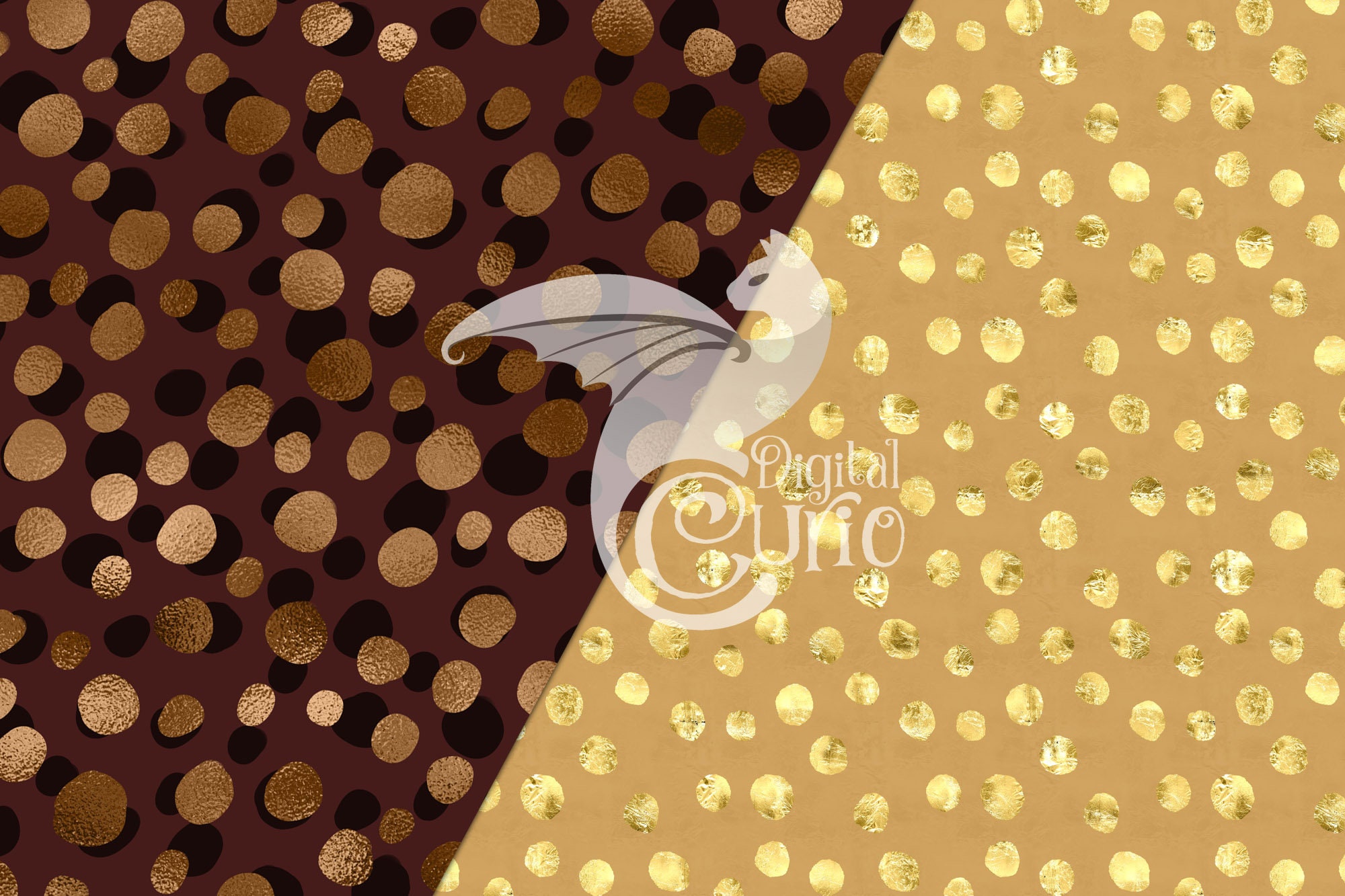 Gold Cheetah Print Digital Paper, Seamless Animal Skin Pattern (digital ...