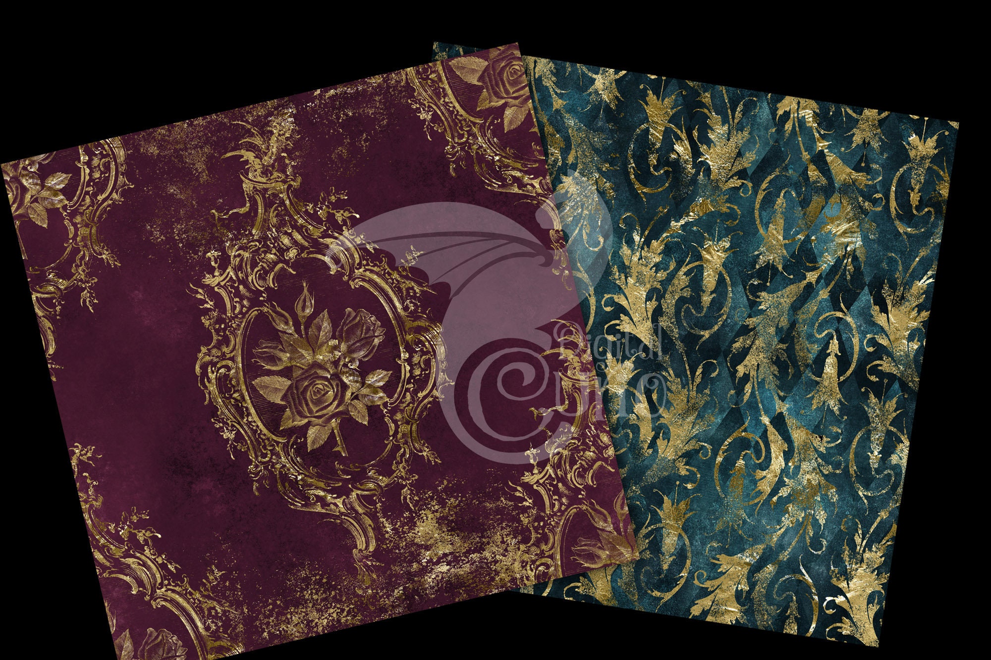 Antique Gold Foil Digital Paper – Gilded Textures, Seamless Backgrounds ...