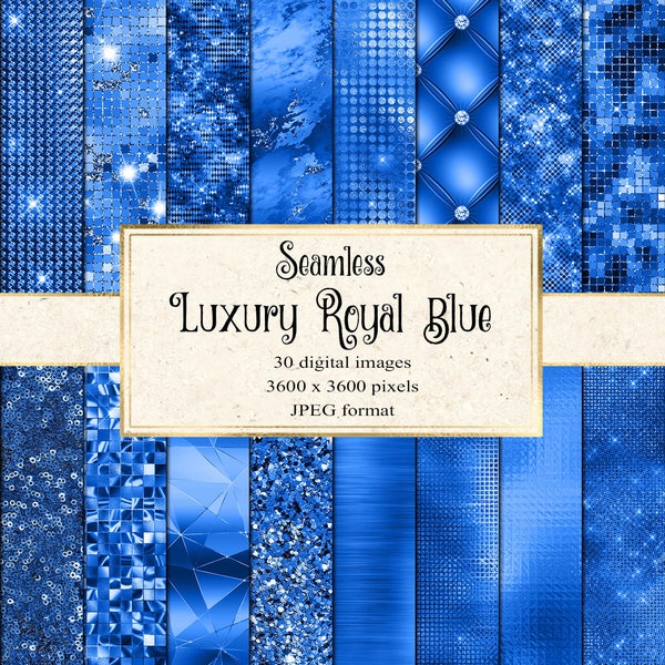 Luxus royalblaues digitales Papier, blaues Paillettenpapier, digitales Papier mit Glitzer, blaues Pailletten, Metall, Metallic