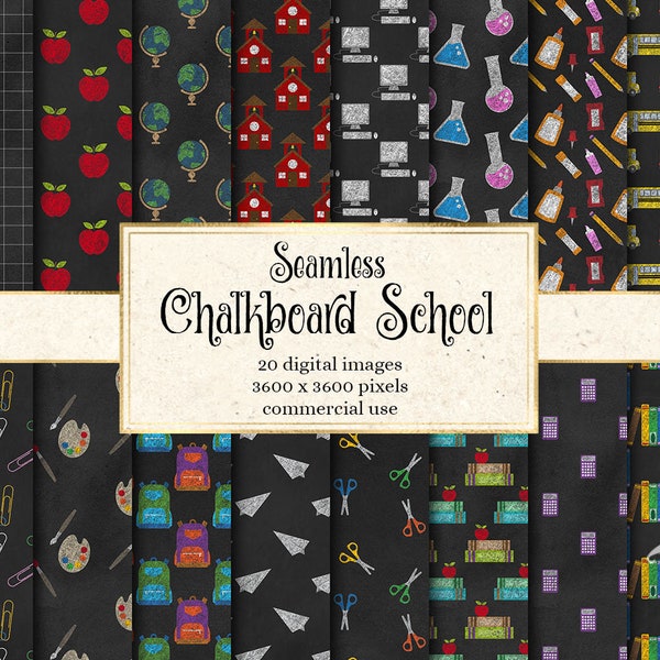 Chalkboard Pattern Etsy