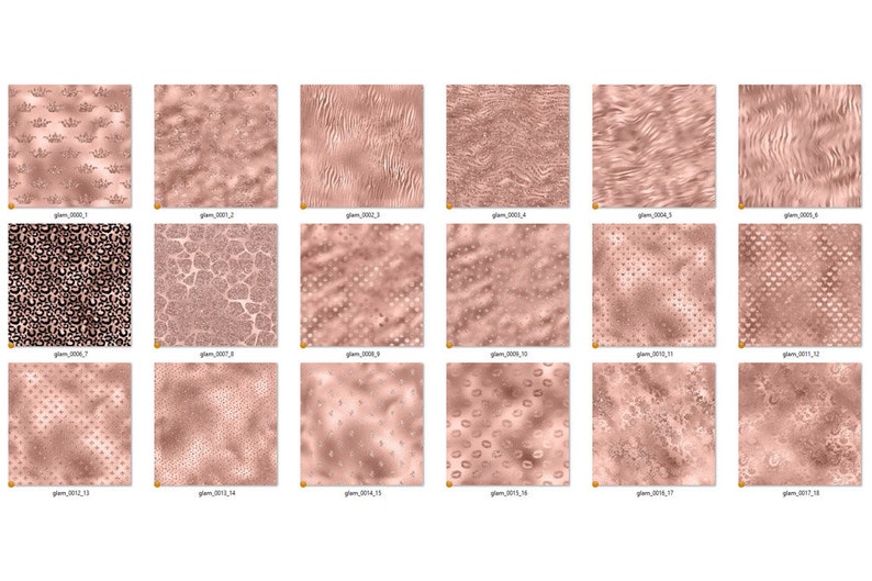 Rose Gold Glam Digital Paper, Glitter Foil Textures (digital Download ...