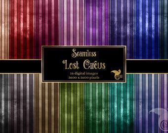 Lost Circus Digital Paper, Vintage Grunge Textures (Digital Download)