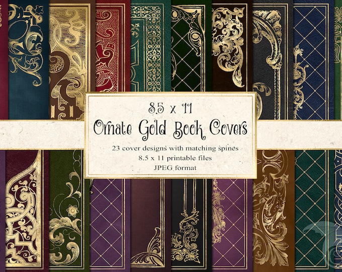 Vintage Decorative Book Covers Set of Two and 1 LB Book Text Pages FROM