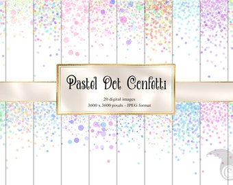 Pastel Confetti Digital Paper, Seamless Printable Textures (Digital Download)