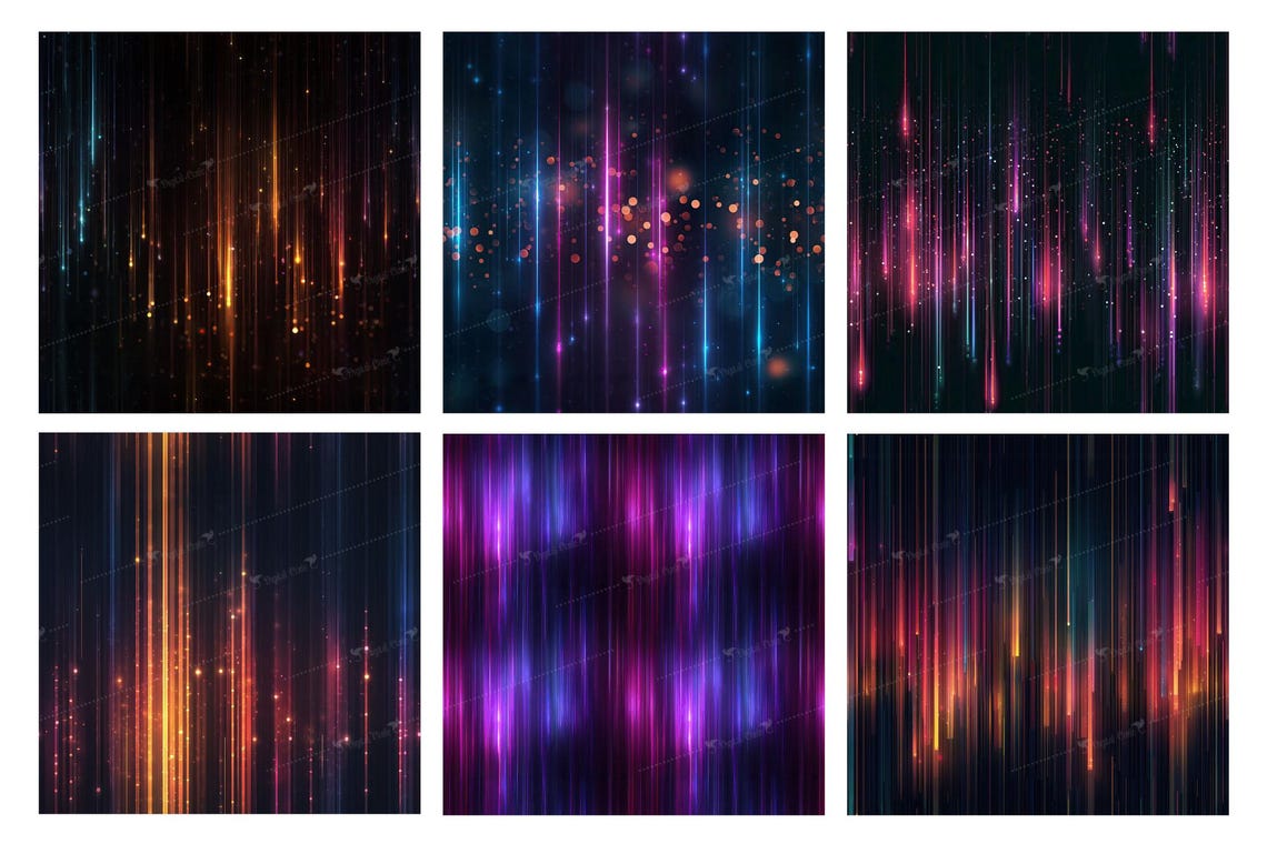 Luminous Energy Digital Paper – Seamless Vertical Light Patterns and ...