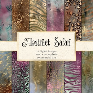Abstract Safari Textures - digital paper for instant download commercial use