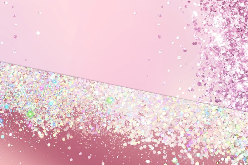 Buy Pink Holographic Glitter Digital Paper Printable Scrapbook Online ...