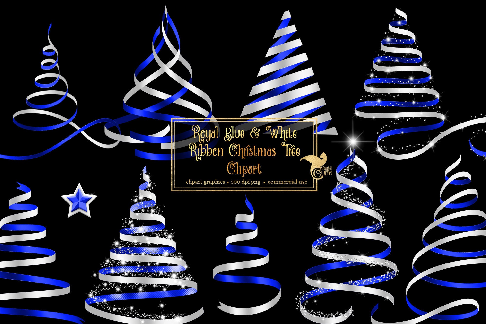 White Christmas Ribbon Wired 15 ft Tree Topper Ribbon Snow White Glitter  Liston