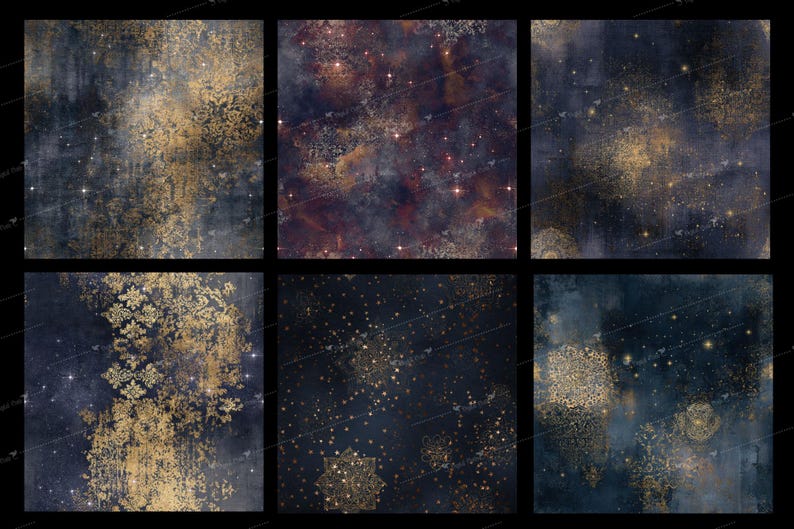 Celestial Digital Paper – Seamless Galaxy Patterns (digital Download ...