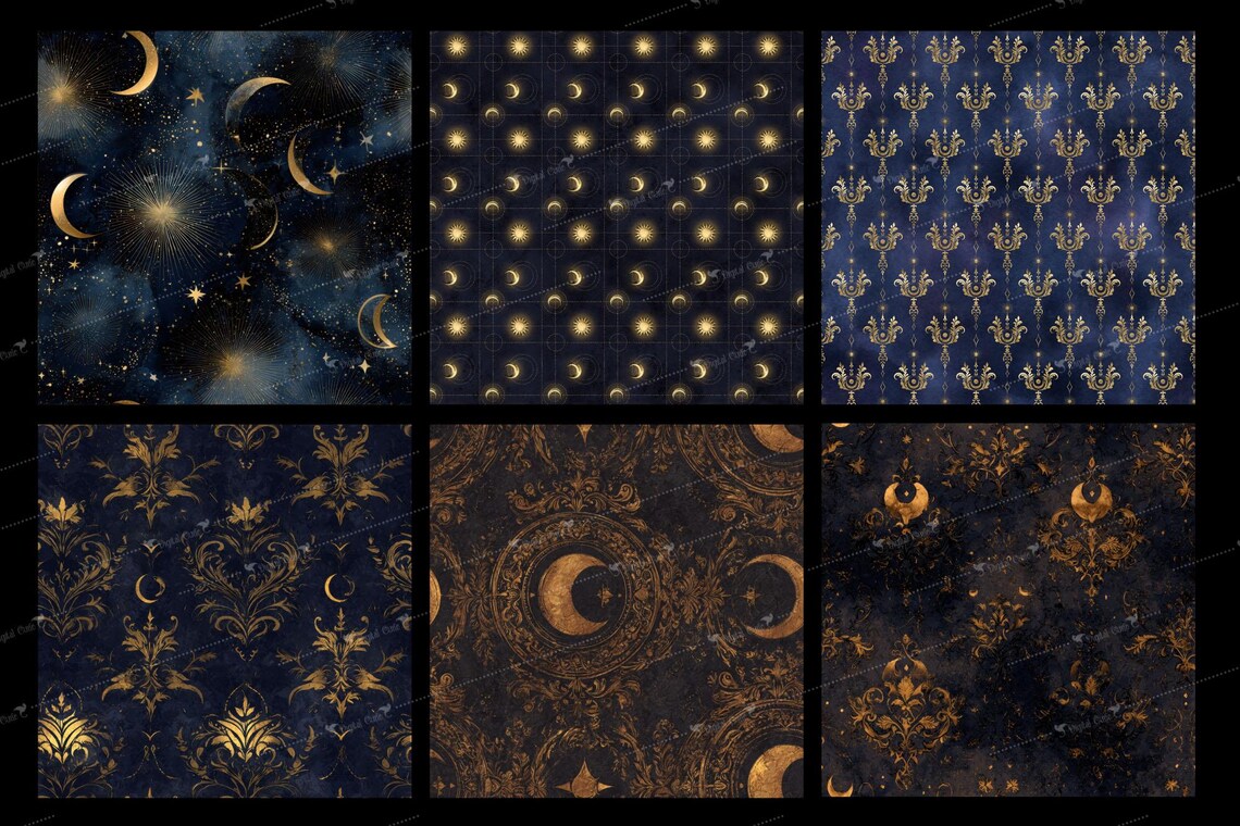 Celestial Digital Paper – Seamless Galaxy Patterns (digital Download ...