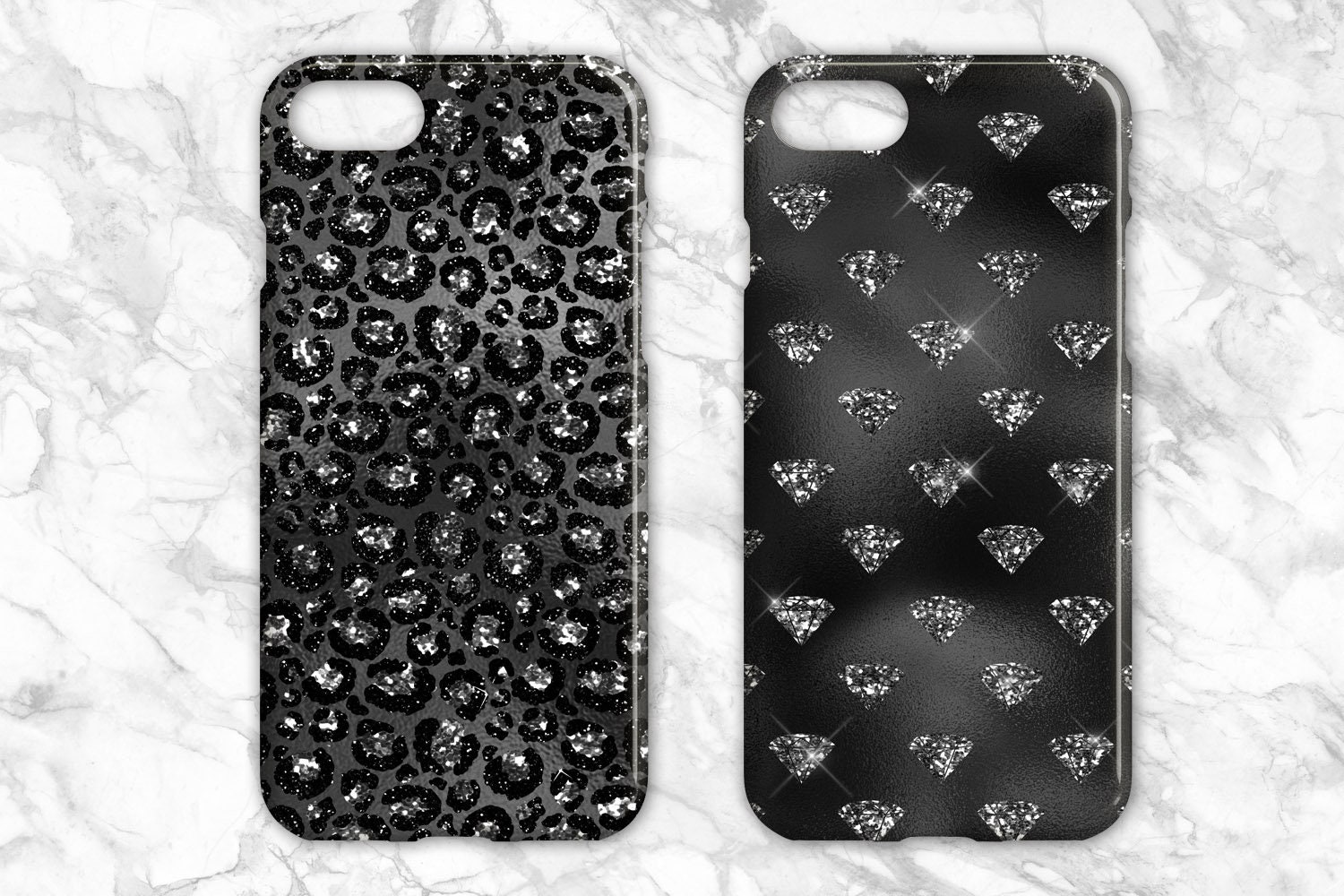 Black and Silver Glam Digital Paper, Glitter Textures (seamless) - Etsy