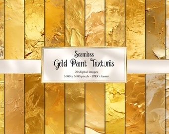 Gold Paint Textures - seamless digital paint backgrounds instant download for commercial use