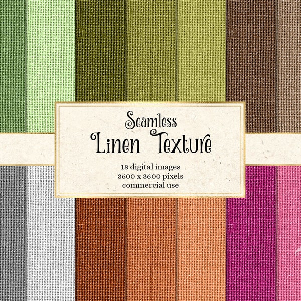 Seamless Linen Textures Digital Paper - printable paper for instant download commercial use