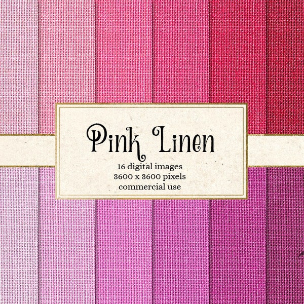 Pink Linen Digital Paper, pink and purple linen burlap textures, linen scrapbook paper, canvas pink linen digital backgrounds