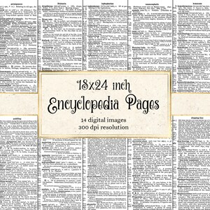 Enzyklopädieseiten - digitale Hintergründe von antiken Lexika und Lexikonseiten für Kunstdrucke kommerzielle Nutzung