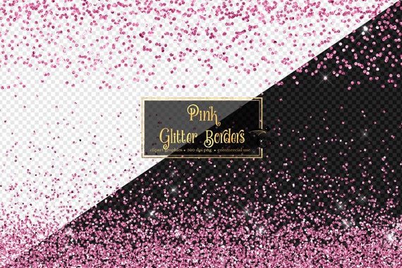 Pink Glitter Borders Clipart, Pink Glitter Png Overlays, Clip Art Pink  Glitter Confetti High Resolution Instant Download - Etsy UK
