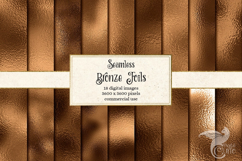 Bronze Foil Digital Paper seamless bronze foil textures Etsy