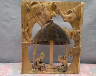 A one piece Nativity set