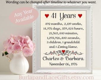 50th Anniversary 50 Years Together Years Months Weeks Days Etsy
