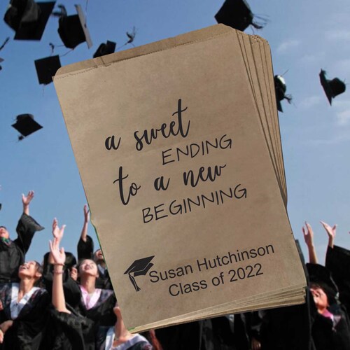 Rustic Graduation Party Treat Bags Goodie Bags Favor Bags Etsy