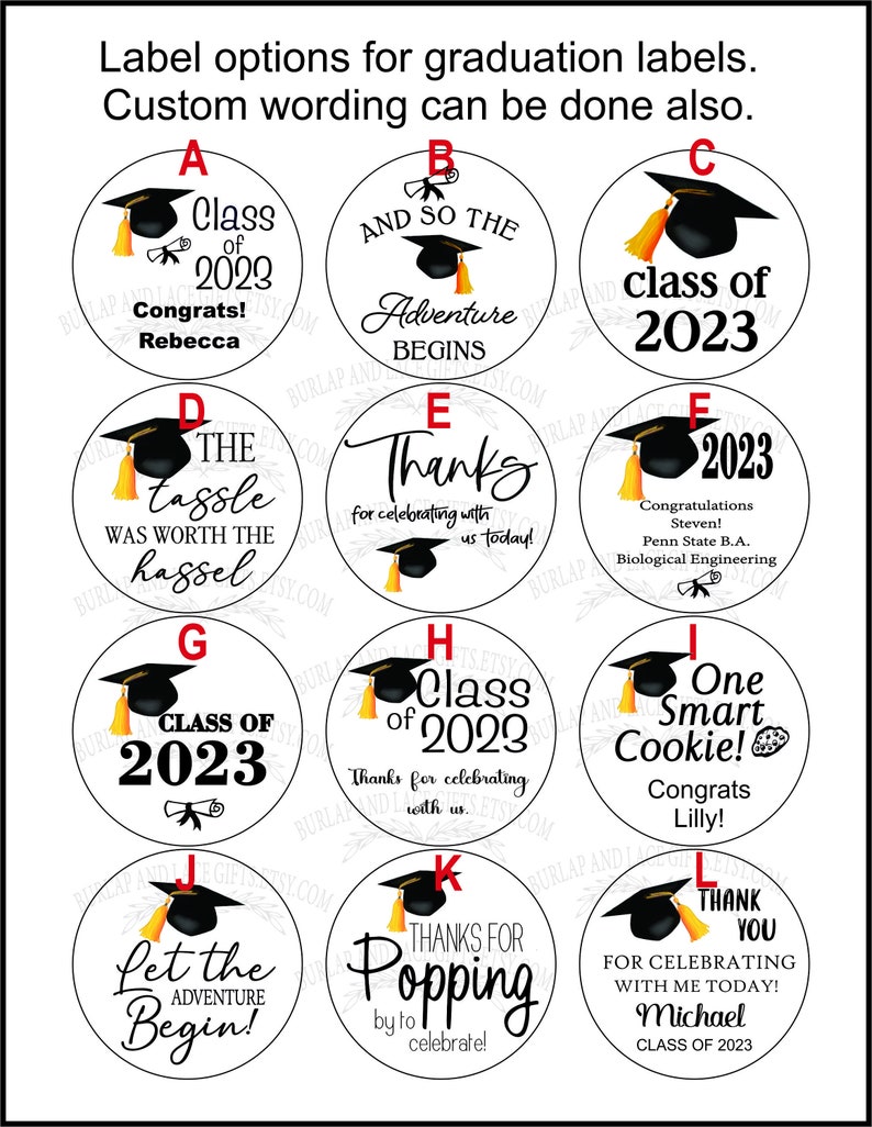 Graduation Stickers Graduation Labels Graduation 2023 Etsy