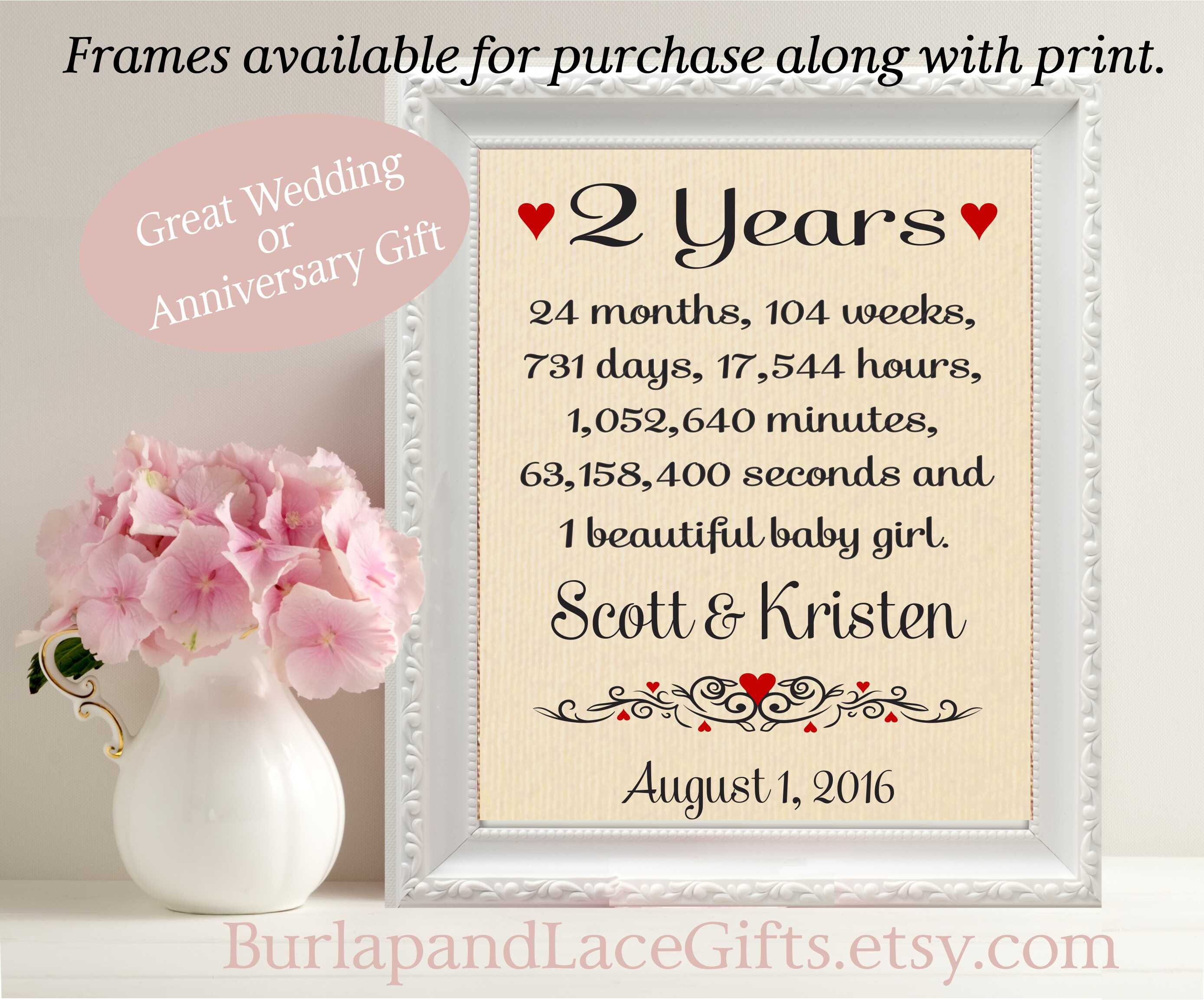 2nd cotton anniversary gift for Wife Anniversary gift for Etsy