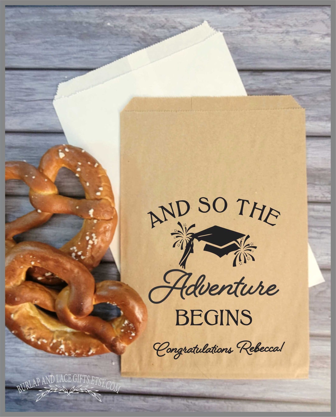 Graduation Favor Bag, Graduation 2023 Favors, Pretzel Favor, Graduation