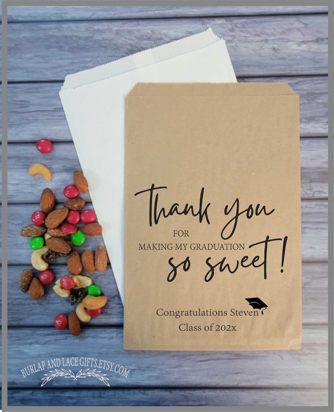 Graduation Favor Bags, Candy Bags, Graduation Party Bags, Favor Bags