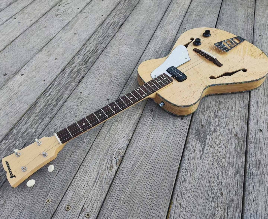 Jazzy Baritone Electric Ukulele Semi Hollow Ash Body With a Etsy