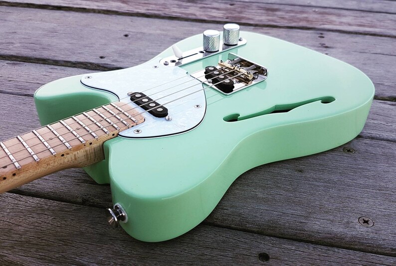 Thinline Tenor Ukulele in Seafoam Green With Maple Neck. Etsy