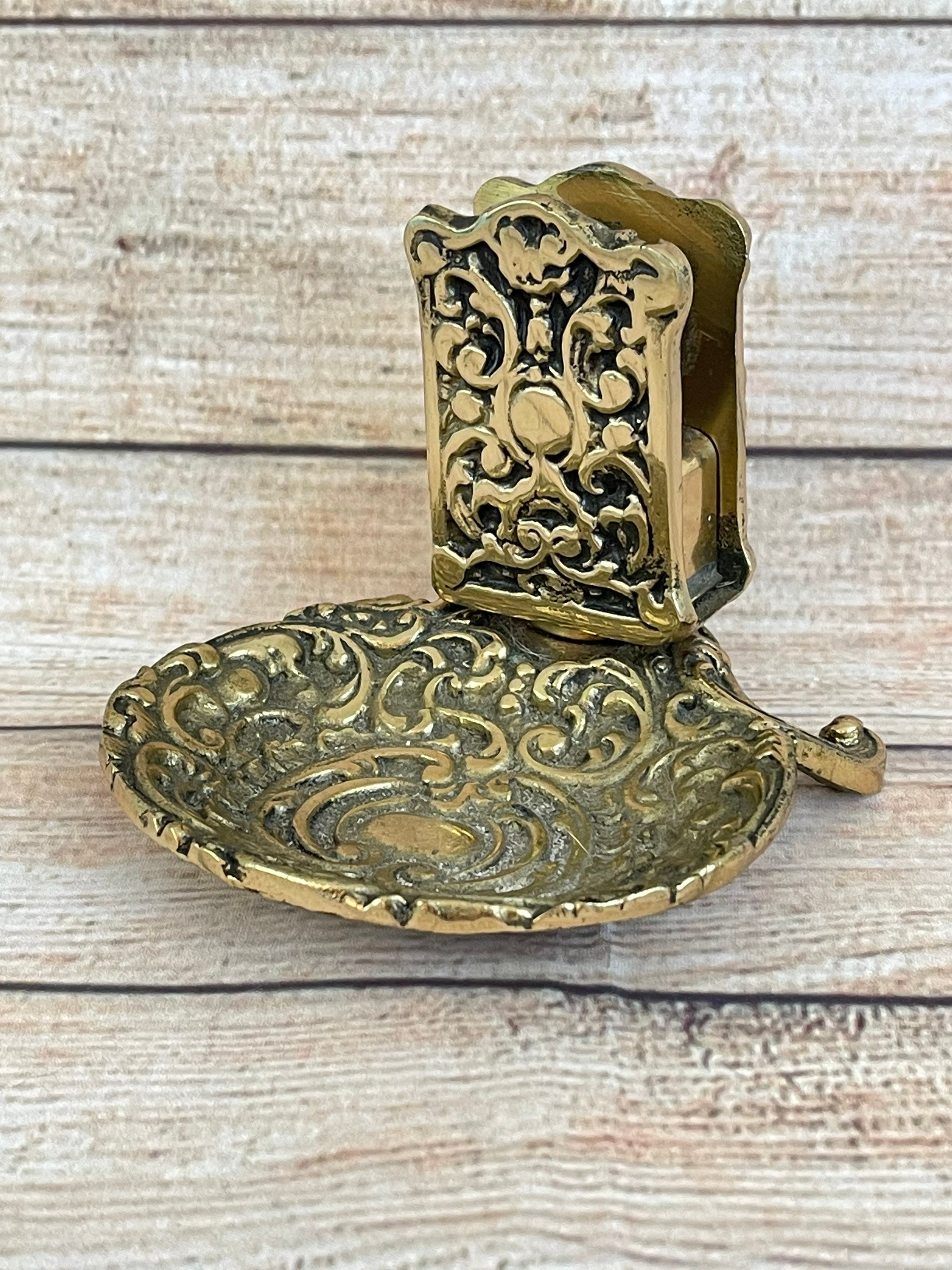 Vintage SOLID BRASS Soap Holder Dish Ornate Detailed Bathroom | Etsy
