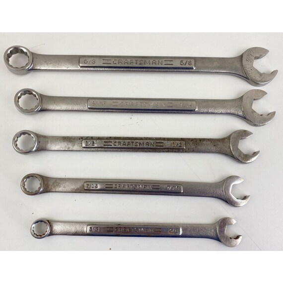 Craftsman USA Box Open Combination Wrench Set of 5 VA Series Etsy