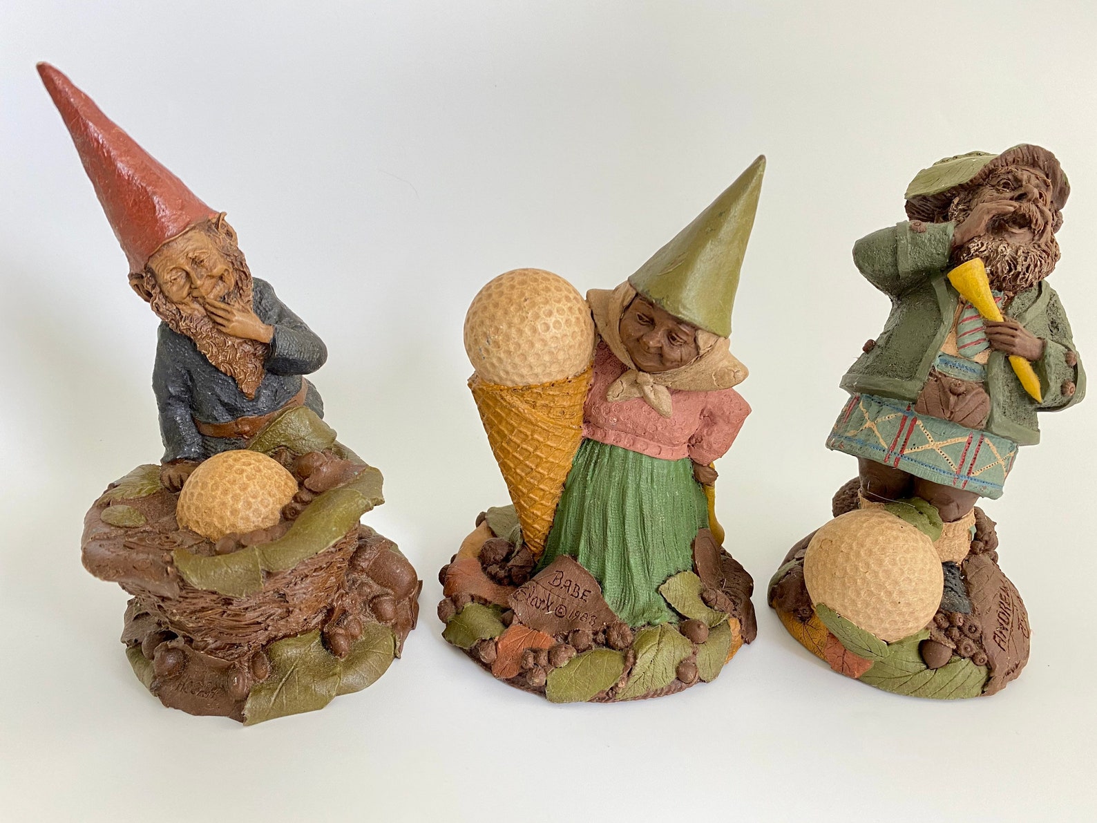 TOM CLARK Gnome Figurines Lot of 3 1990s Hogan Andrew Babe Etsy