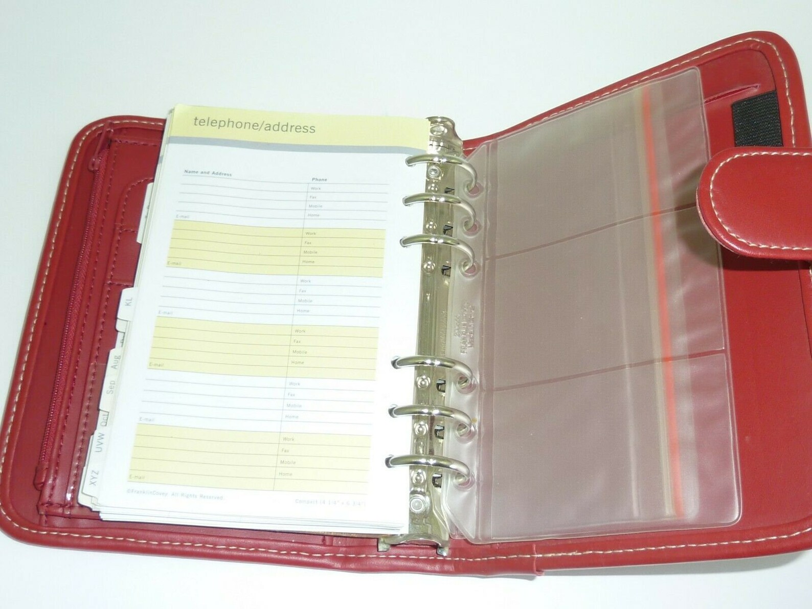 Franklin Covey Day One Classic Day Planner Red Simulated Vegan Etsy