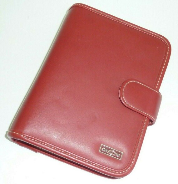 Franklin Covey Day One Classic Day Planner Red Simulated Vegan Etsy